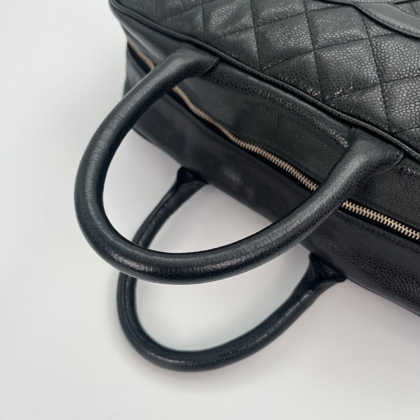 Chanel Black Caviar Leather Boston Bowling Bag[Used]