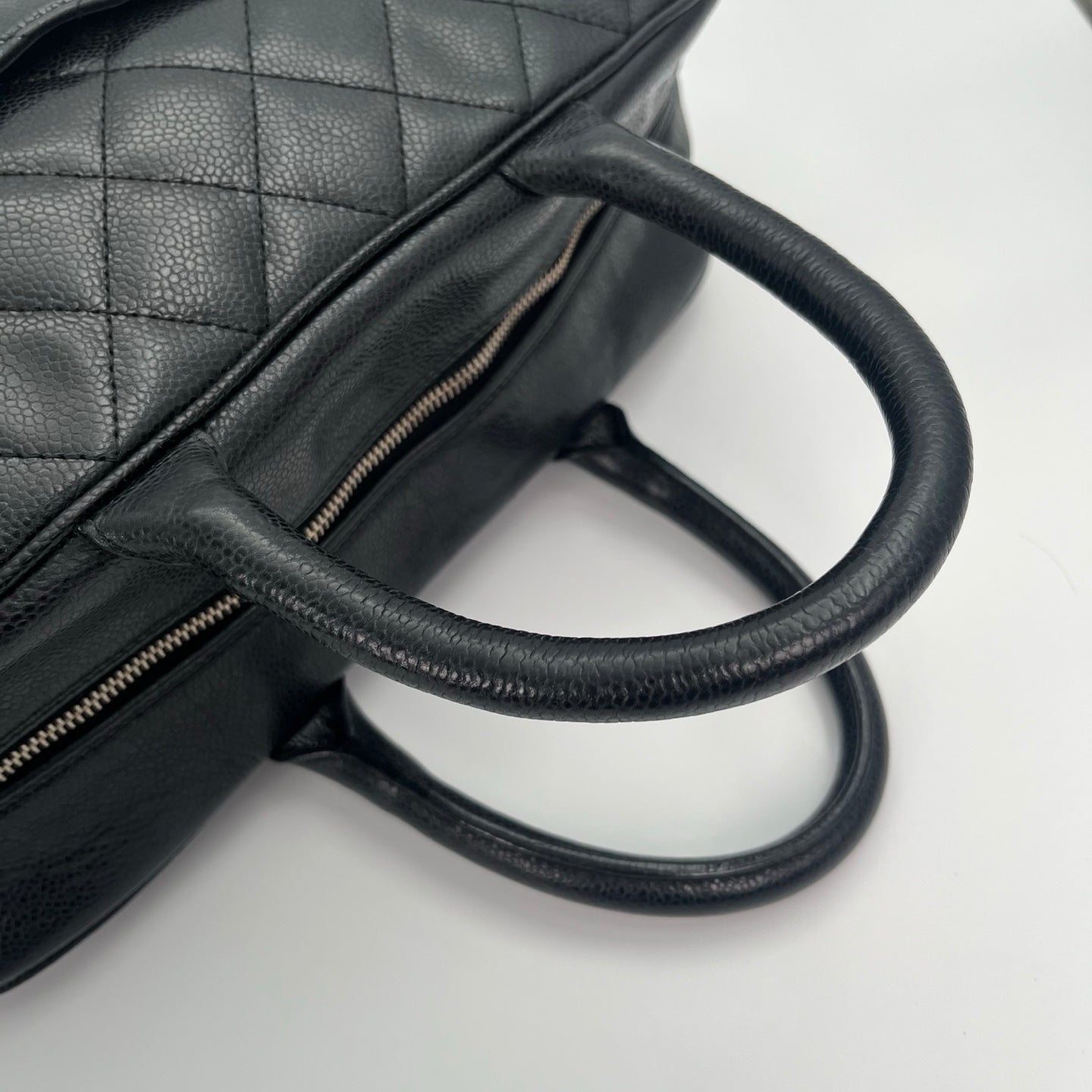 Chanel Black Caviar Leather Boston Bowling Bag[Used]