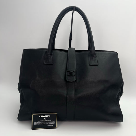 Chanel So Black Calfskin Tote Bag[Used]