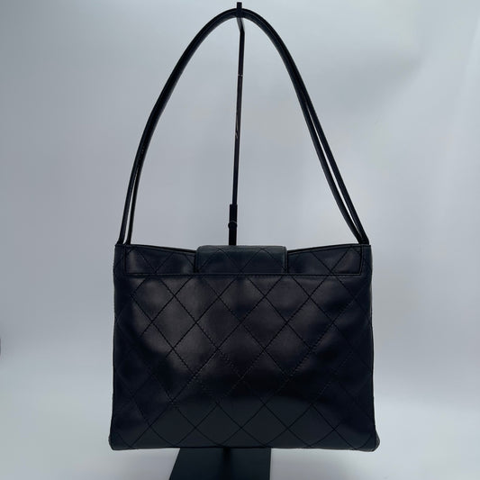 Chanel Black/Gold Quilted Lambskin Tote [Used]