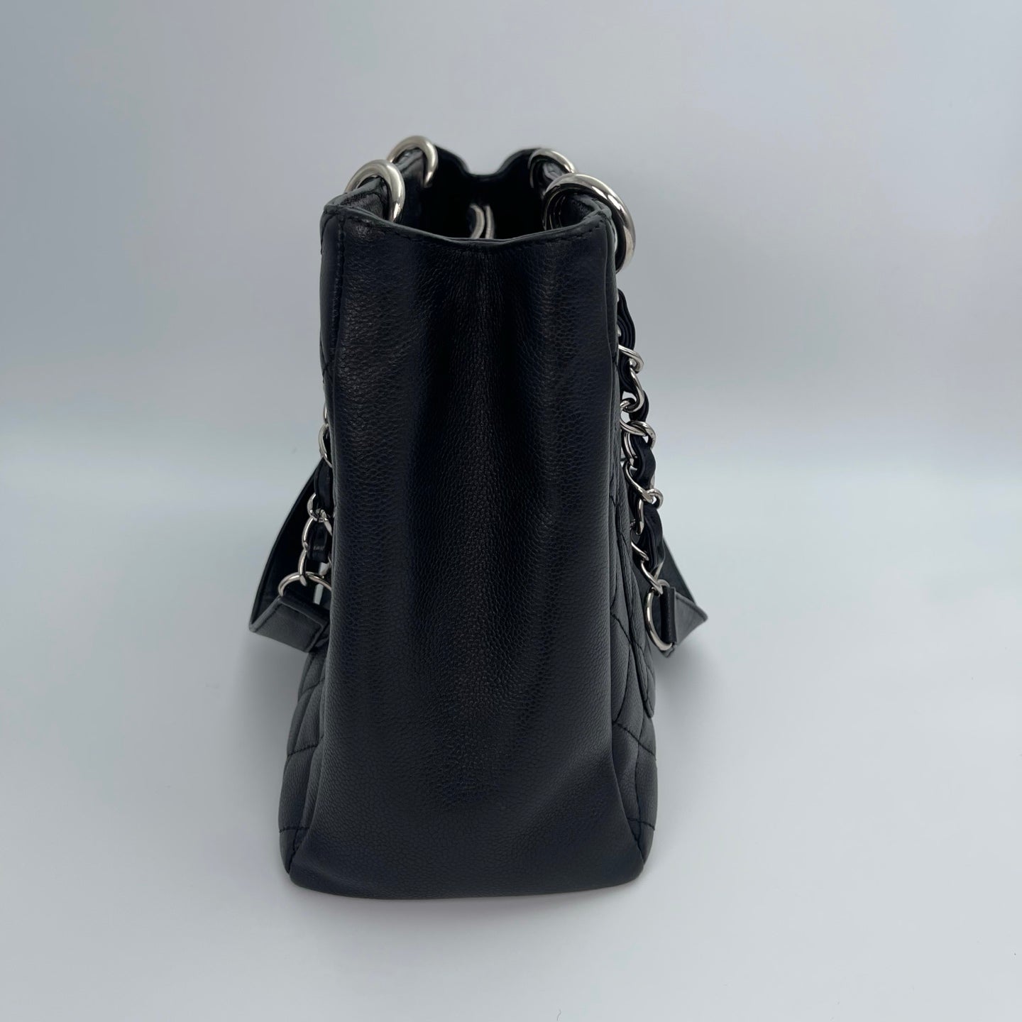 Chanel GST Grand Shopping Tote Black/Silver [Used]