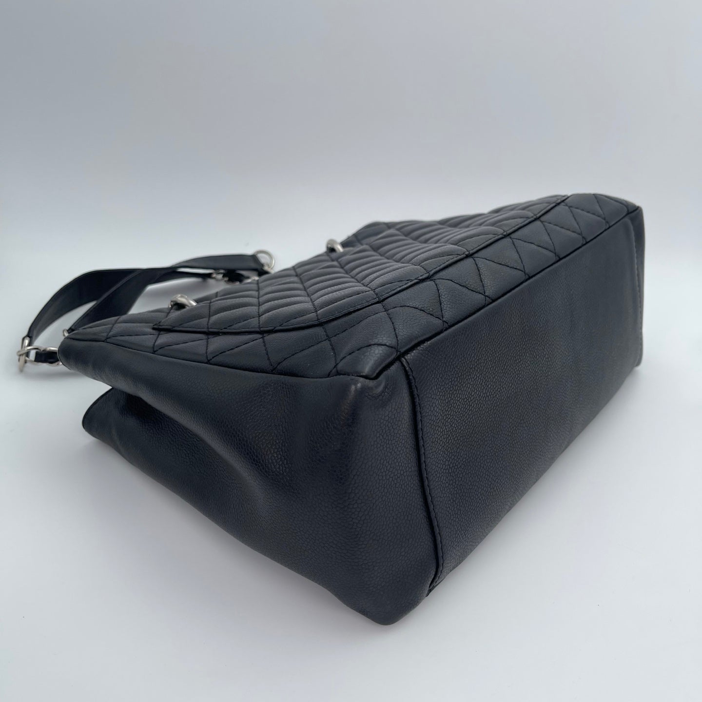 Chanel GST Grand Shopping Tote Black/Silver [Used]