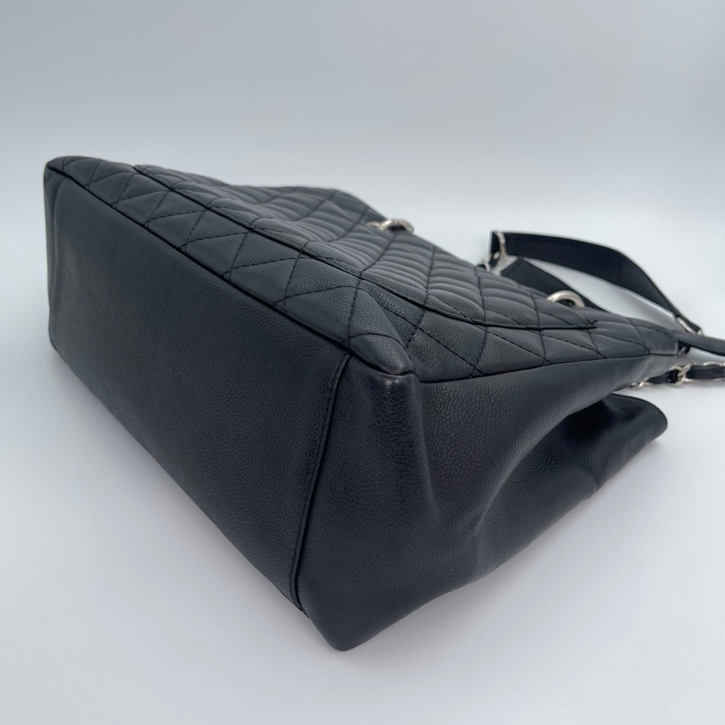 Chanel GST Grand Shopping Tote Black/Silver [Used]