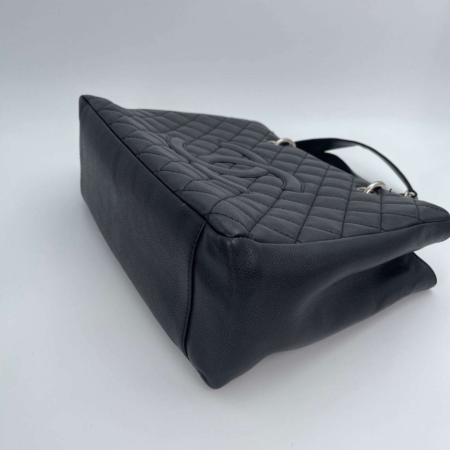 Chanel GST Grand Shopping Tote Black/Silver [Used]