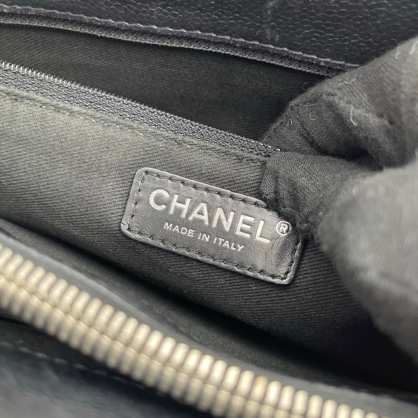 Chanel GST Grand Shopping Tote Black/Silver [Used]