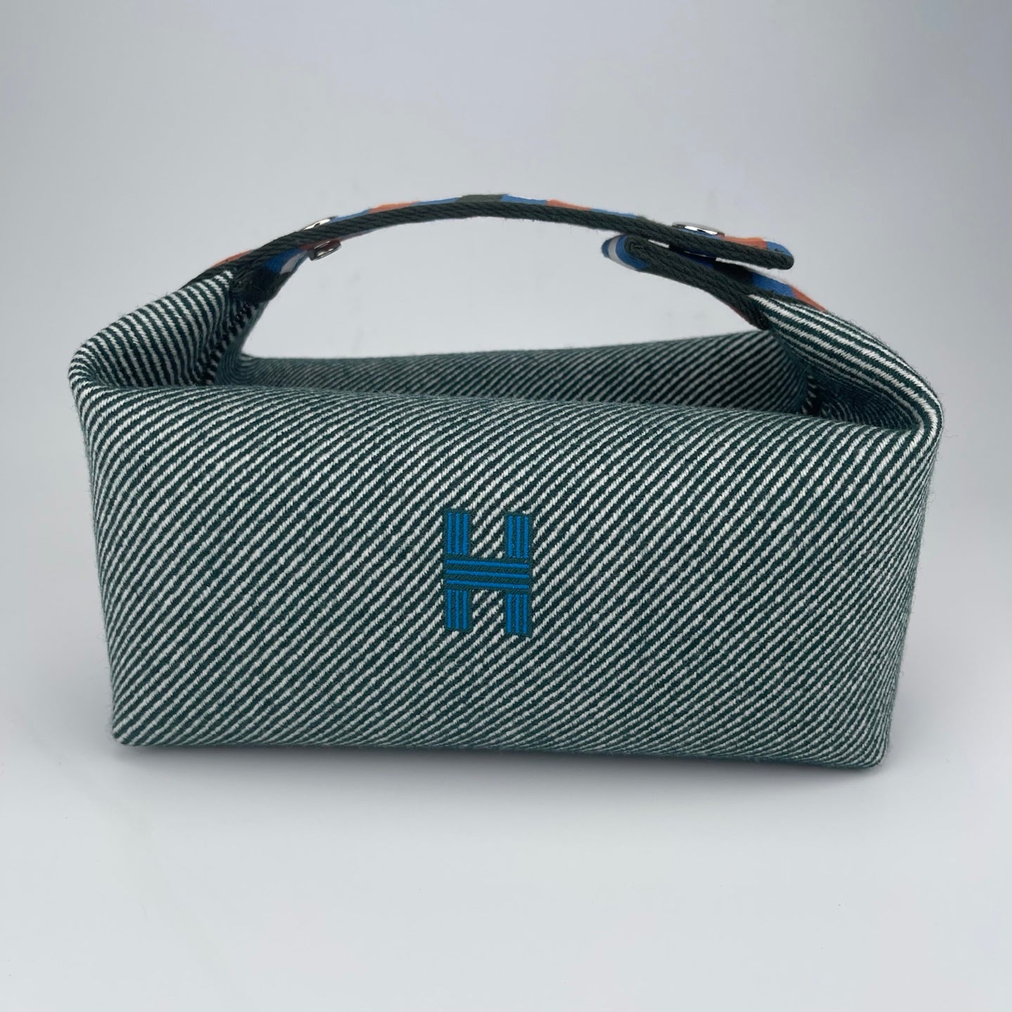 Hermès Blue-grey wool vanity pouch [Brand New]