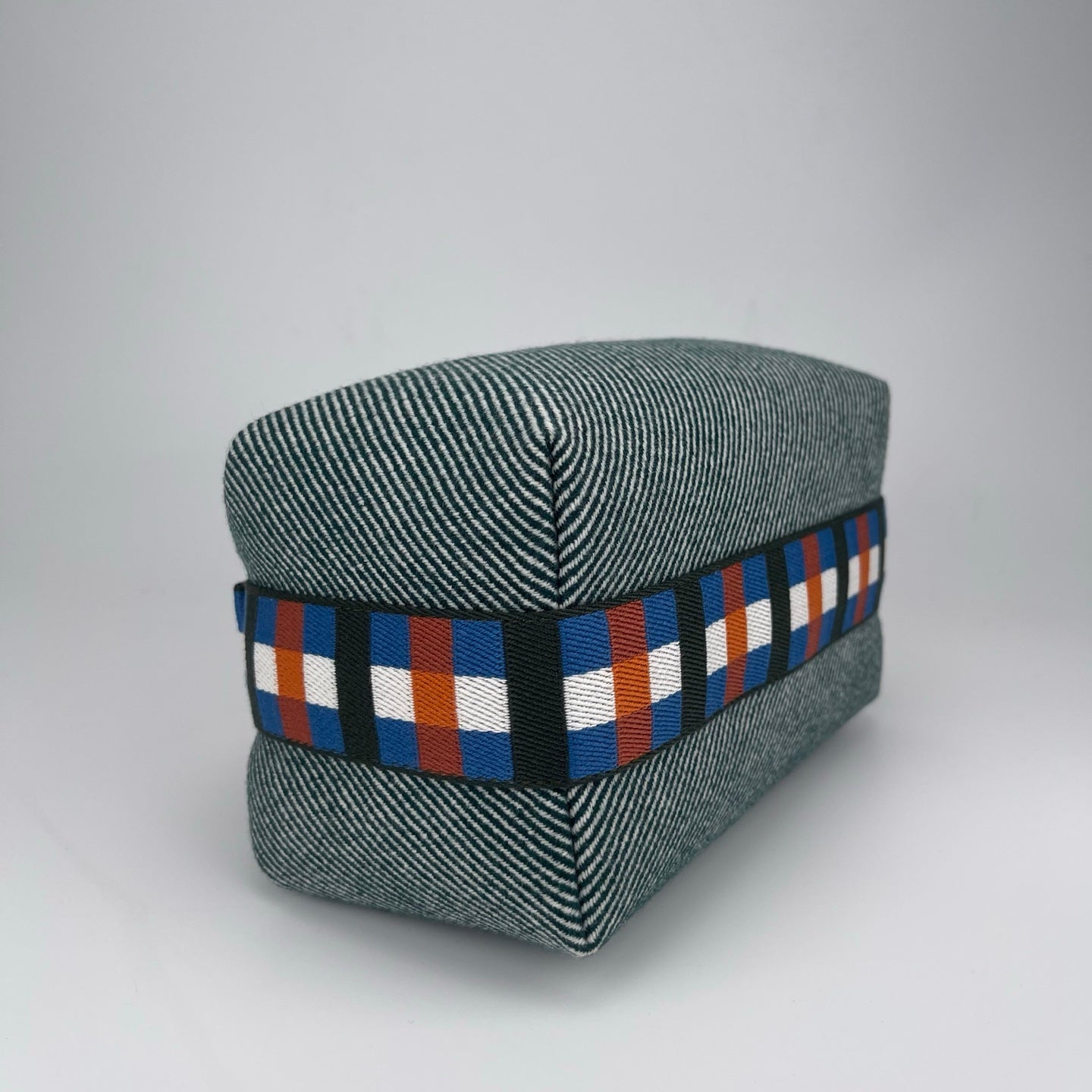 Hermès Blue-grey wool vanity pouch [Brand New]