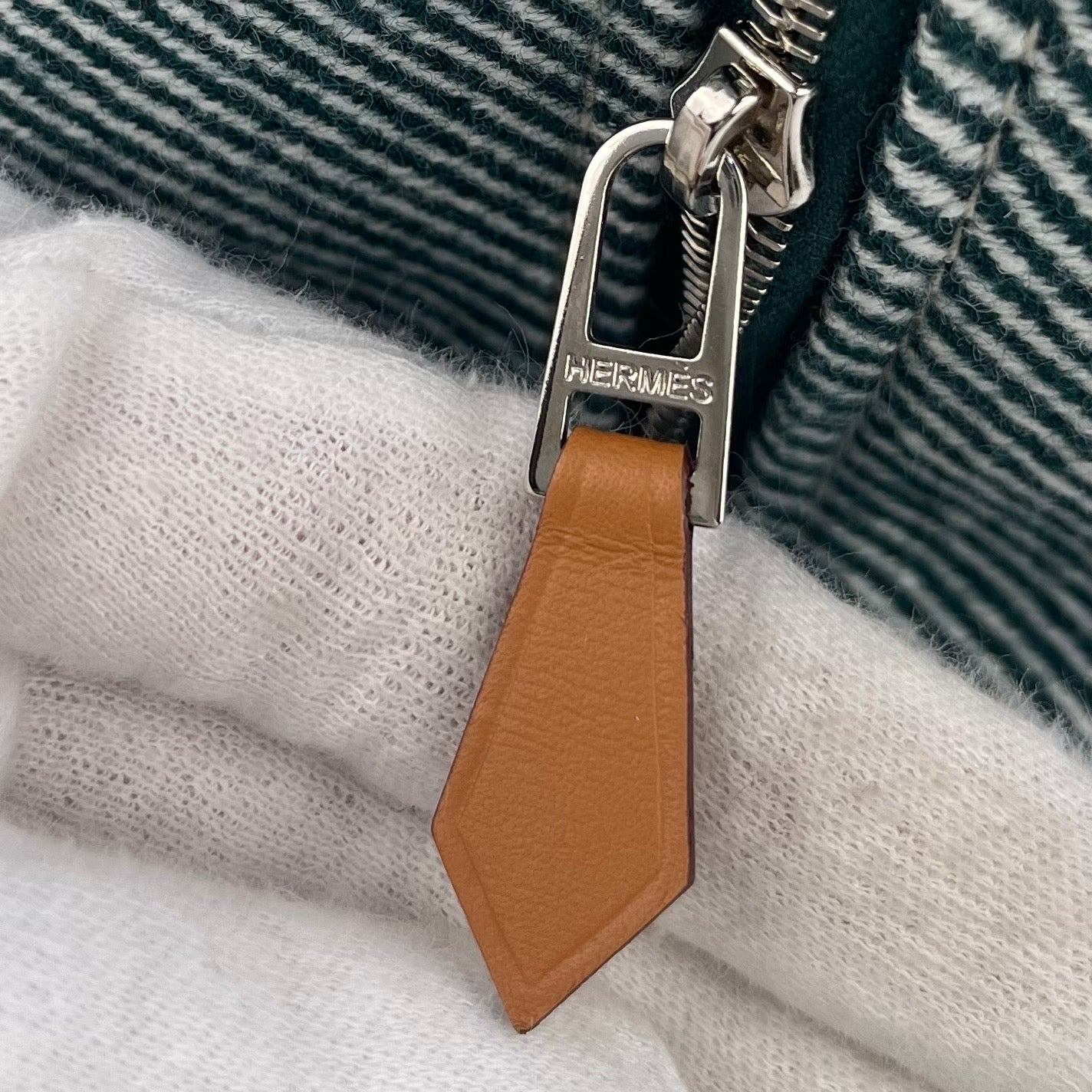 Hermès Blue-grey wool vanity pouch [Brand New]