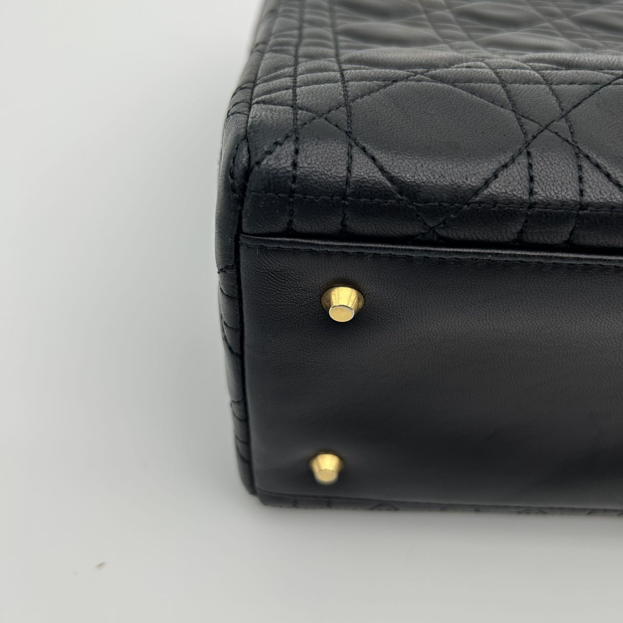 Dior Lady Dior Medium 2-Way Bag in Black with Gold Hardware [Used]