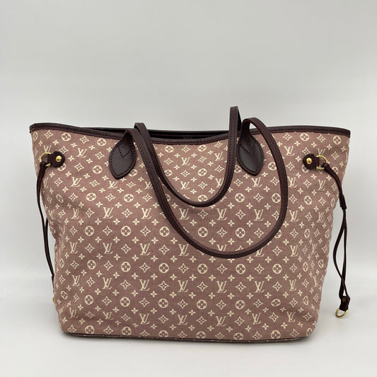 Louis Vuitton Monogram Denim Neverfull MM in Raspberry [Used]