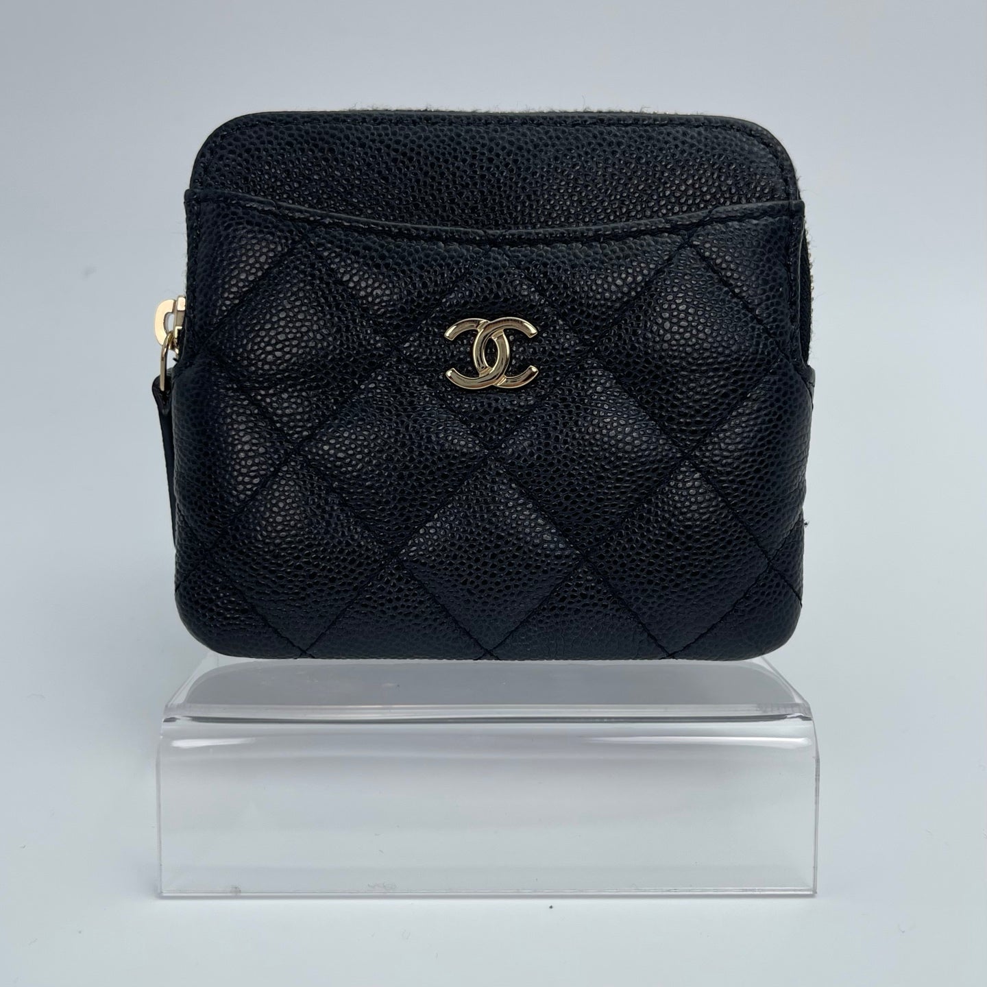 Chanel Caviar Leather Zipped Card Holder [Used]