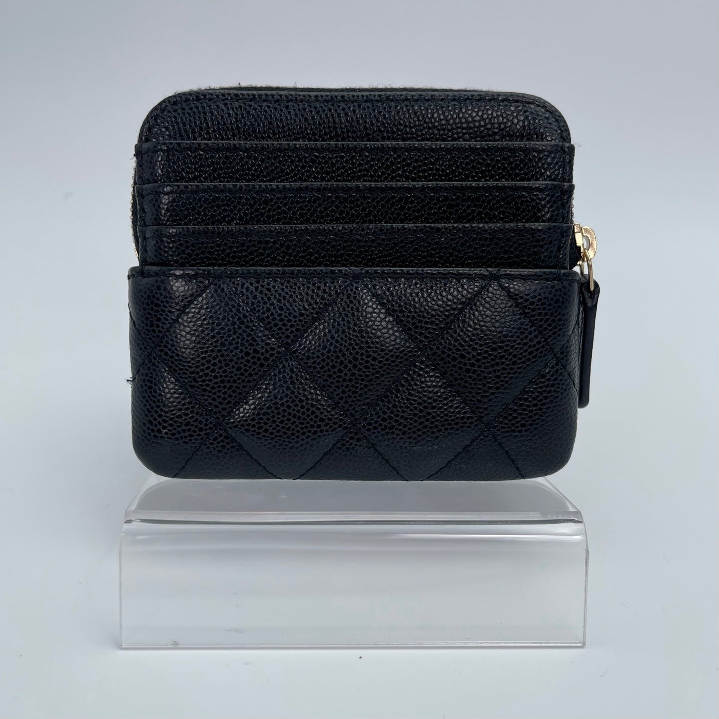 Chanel Caviar Leather Zipped Card Holder [Used]