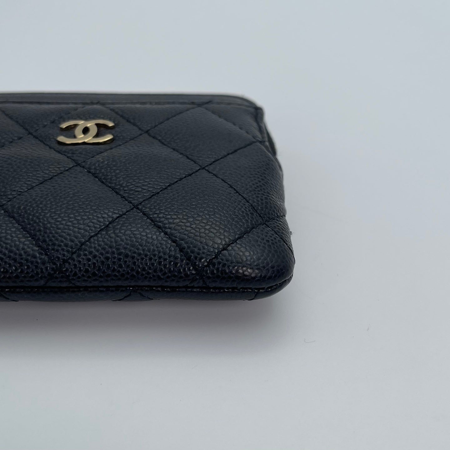 Chanel Caviar Leather Zipped Card Holder [Used]