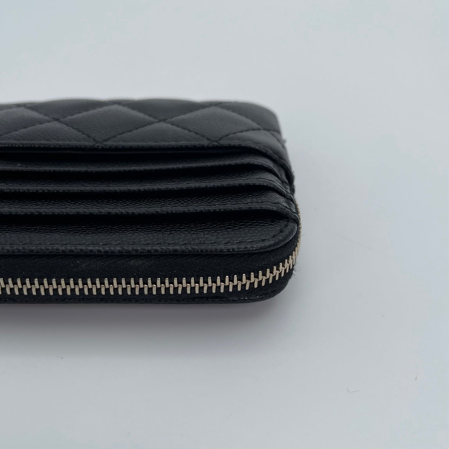 Chanel Caviar Leather Zipped Card Holder [Used]