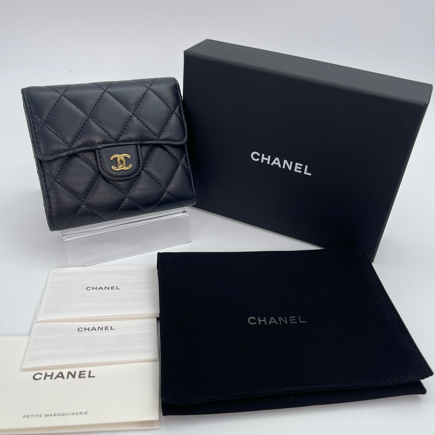 Chanel Lambskin Classic Flap Tri-Fold Wallet [Used]