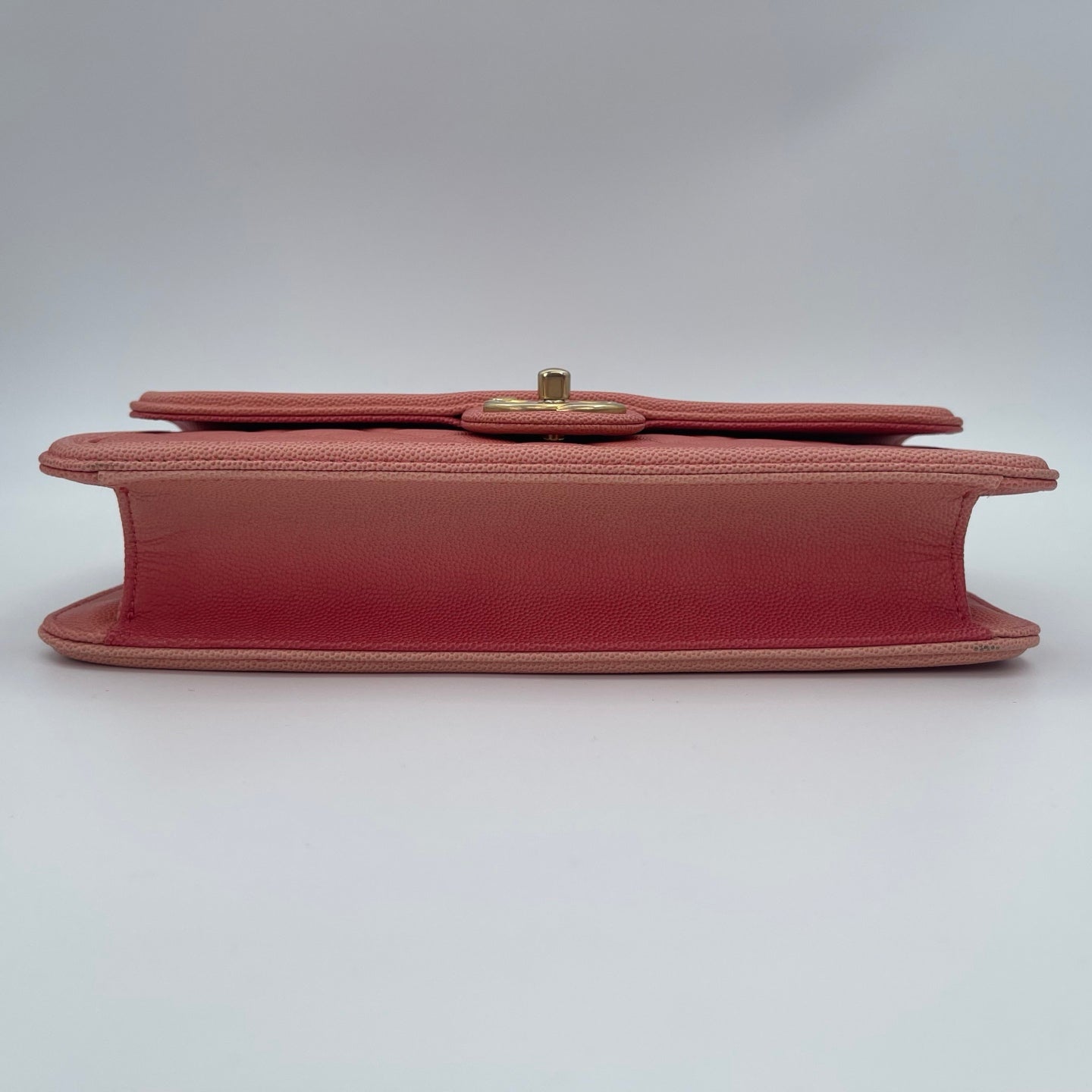 Chanel 19C “Sunset on the Sea” Medium Flap Bag in Coral Pink Caviar [Used]