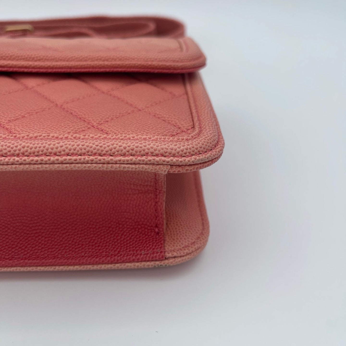 Chanel 19C “Sunset on the Sea” Medium Flap Bag in Coral Pink Caviar [Used]