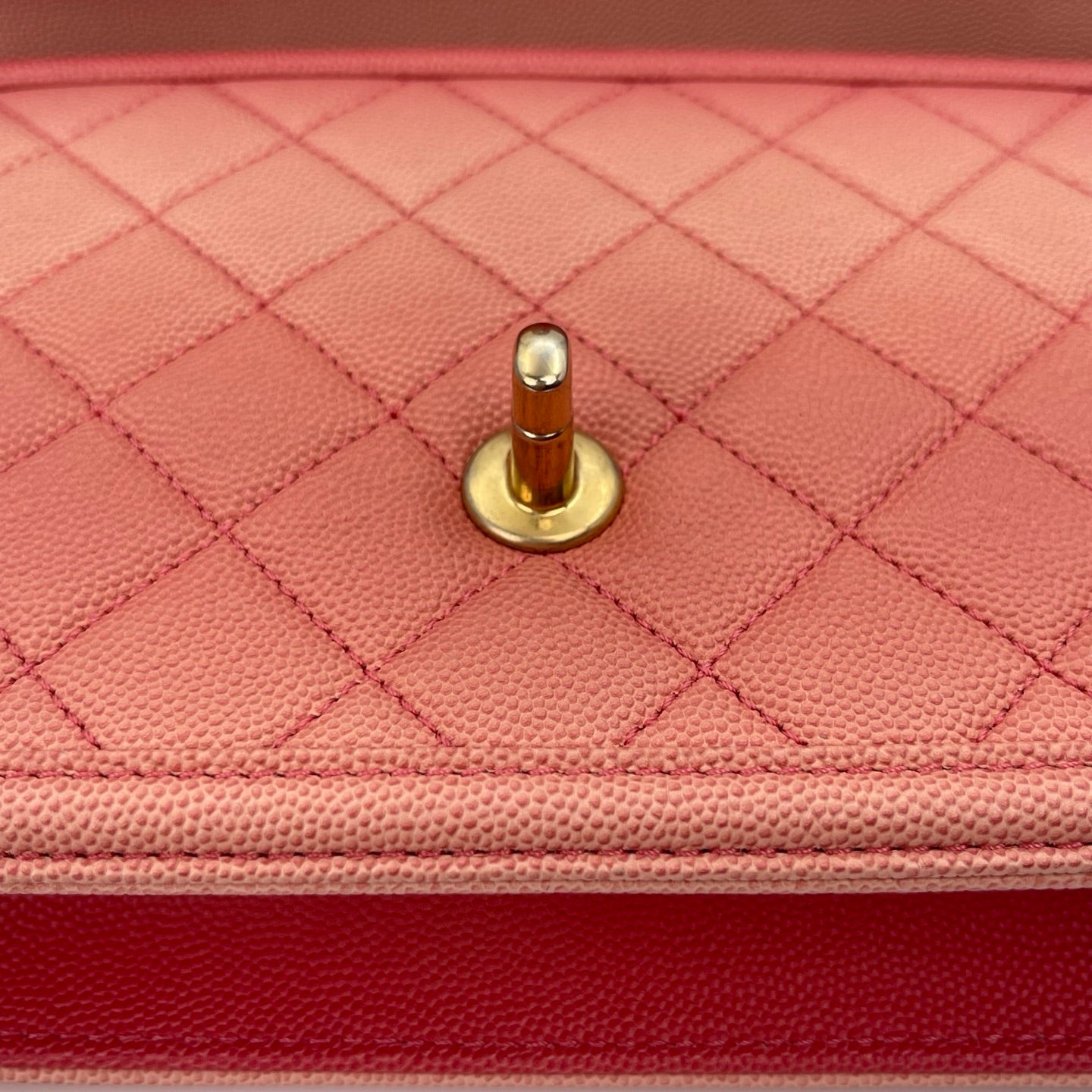Chanel 19C “Sunset on the Sea” Medium Flap Bag in Coral Pink Caviar [Used]