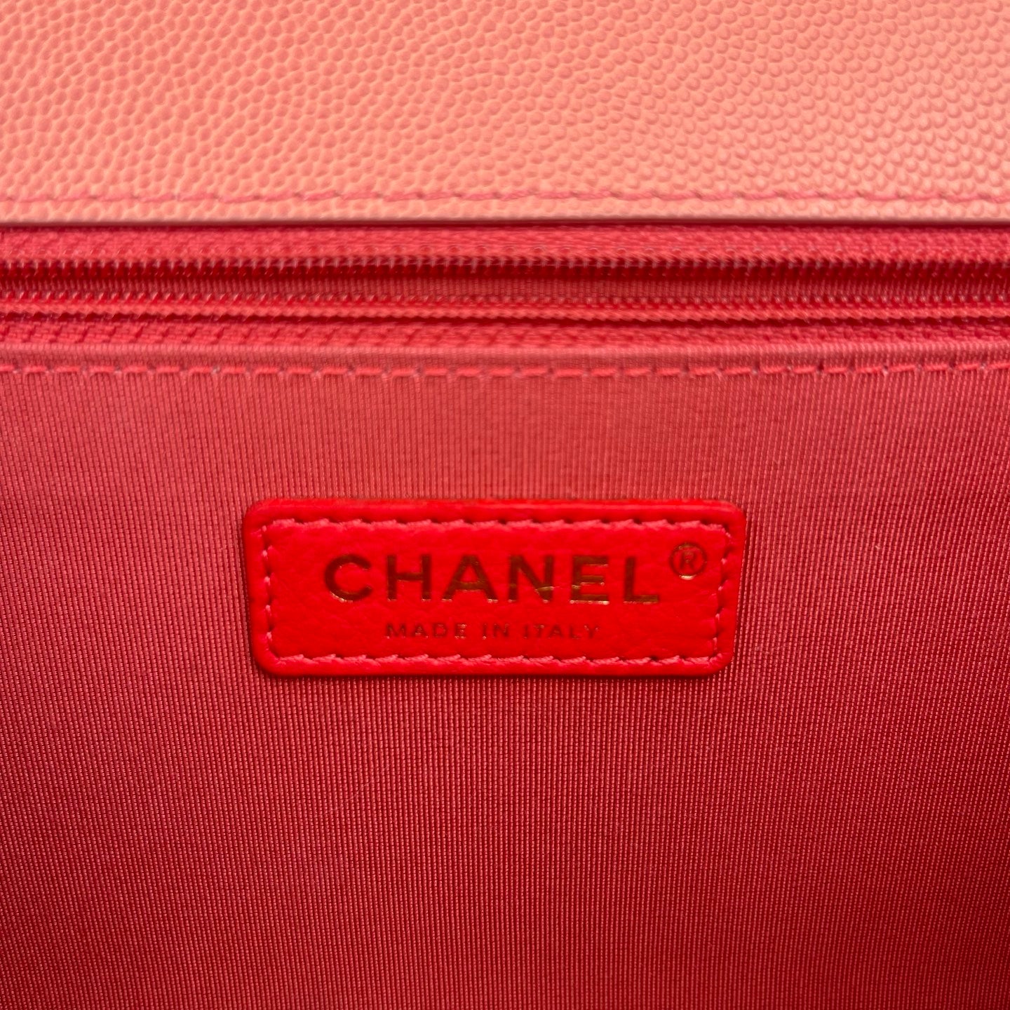 Chanel 19C “Sunset on the Sea” Medium Flap Bag in Coral Pink Caviar [Used]