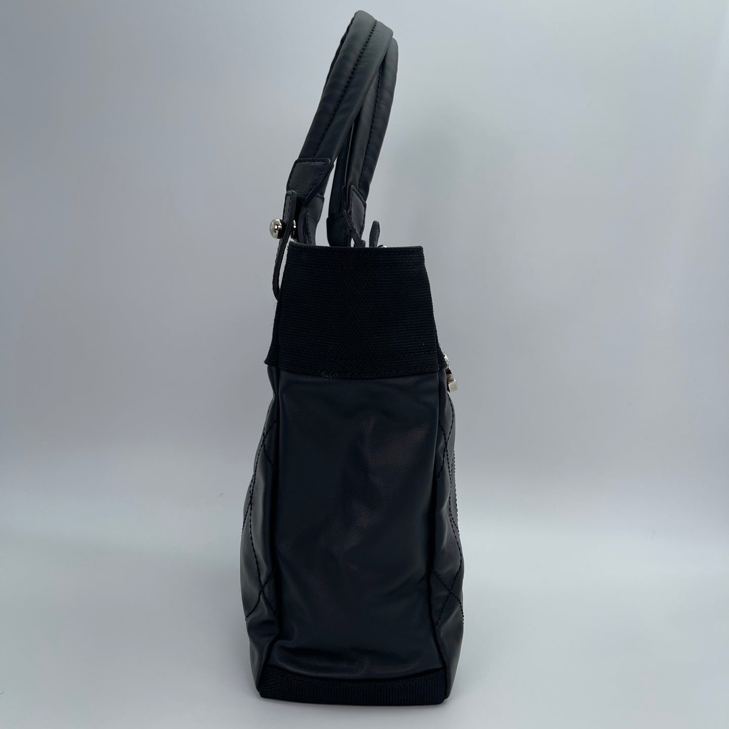 Chanel Mixed Leather & Canvas Small Top Handle Tote Bag [Used]