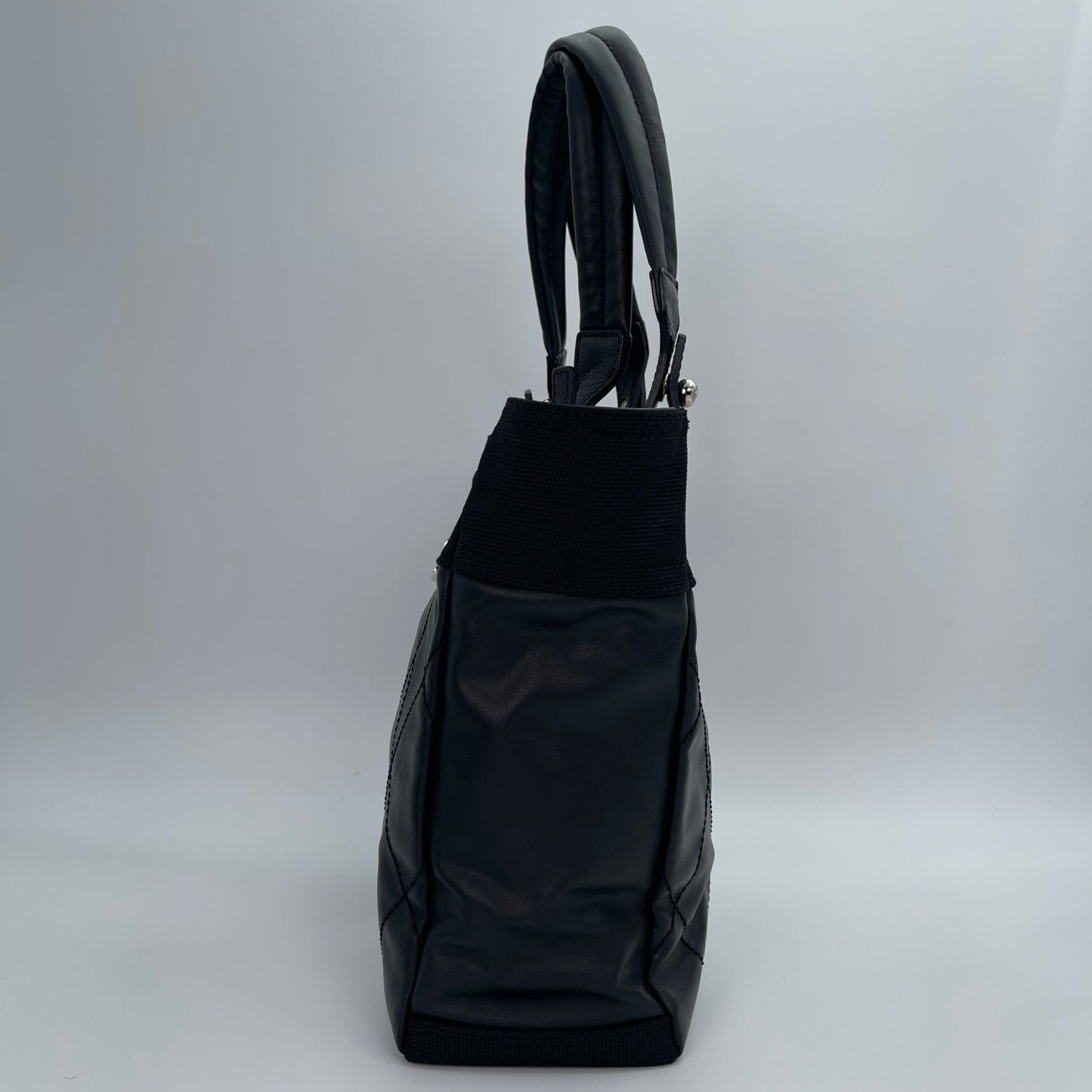 Chanel Mixed Leather & Canvas Small Top Handle Tote Bag [Used]