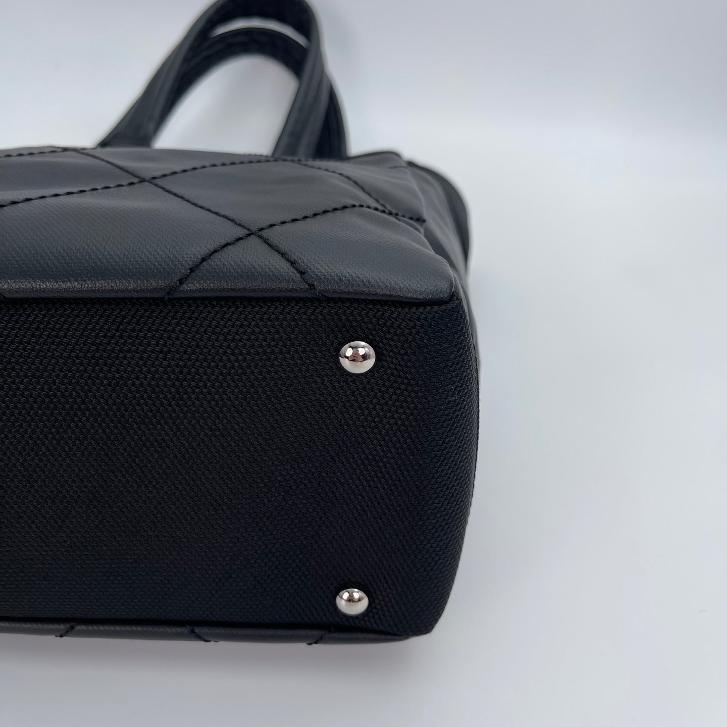 Chanel Mixed Leather & Canvas Small Top Handle Tote Bag [Used]