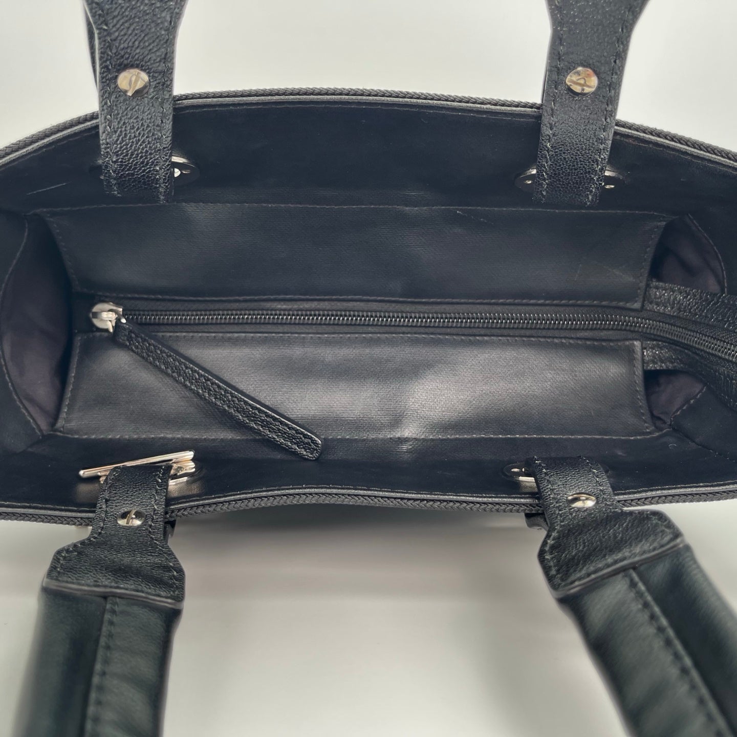 Chanel Mixed Leather & Canvas Small Top Handle Tote Bag [Used]