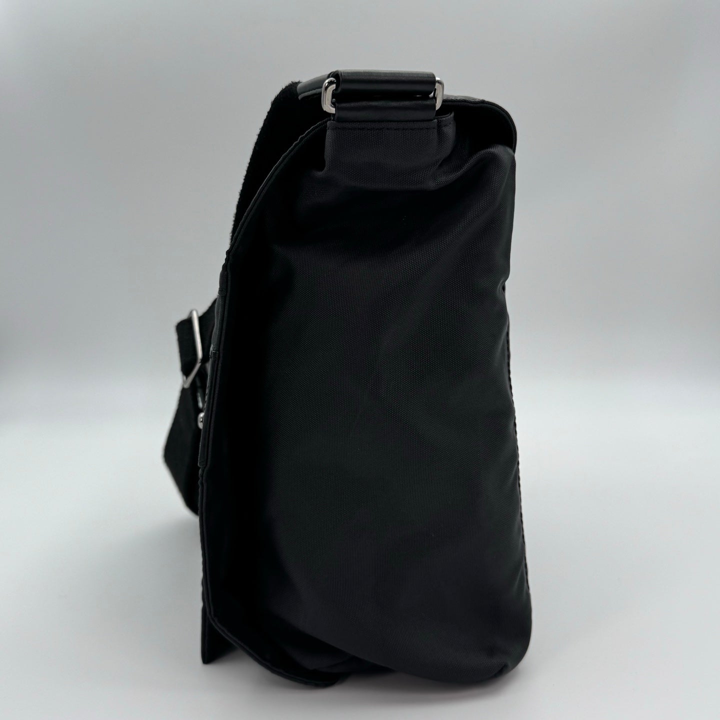 Chanel Nylon Sport Square Logo Crossbody Bag Black/Silver Hardware [Used]