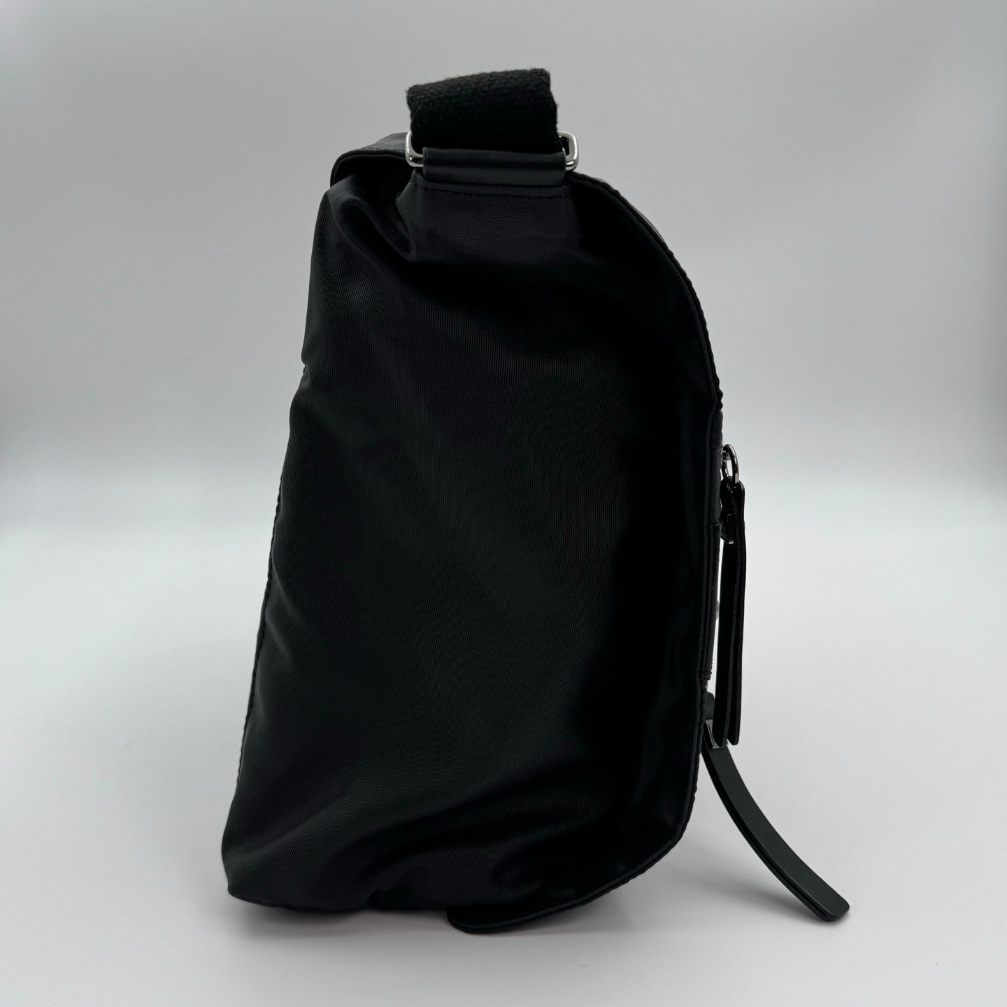 Chanel Nylon Sport Square Logo Crossbody Bag Black/Silver Hardware [Used]