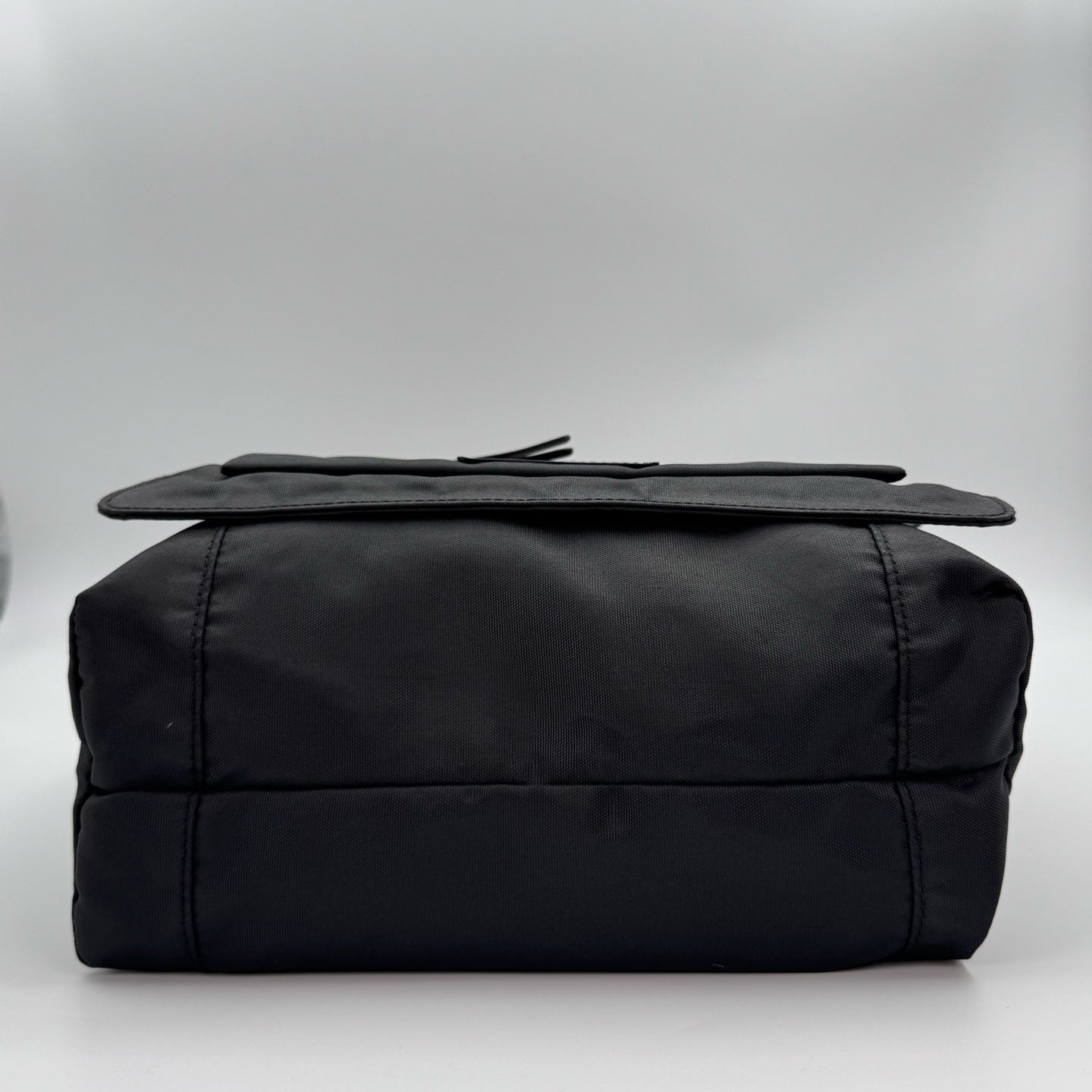 Chanel Nylon Sport Square Logo Crossbody Bag Black/Silver Hardware [Used]