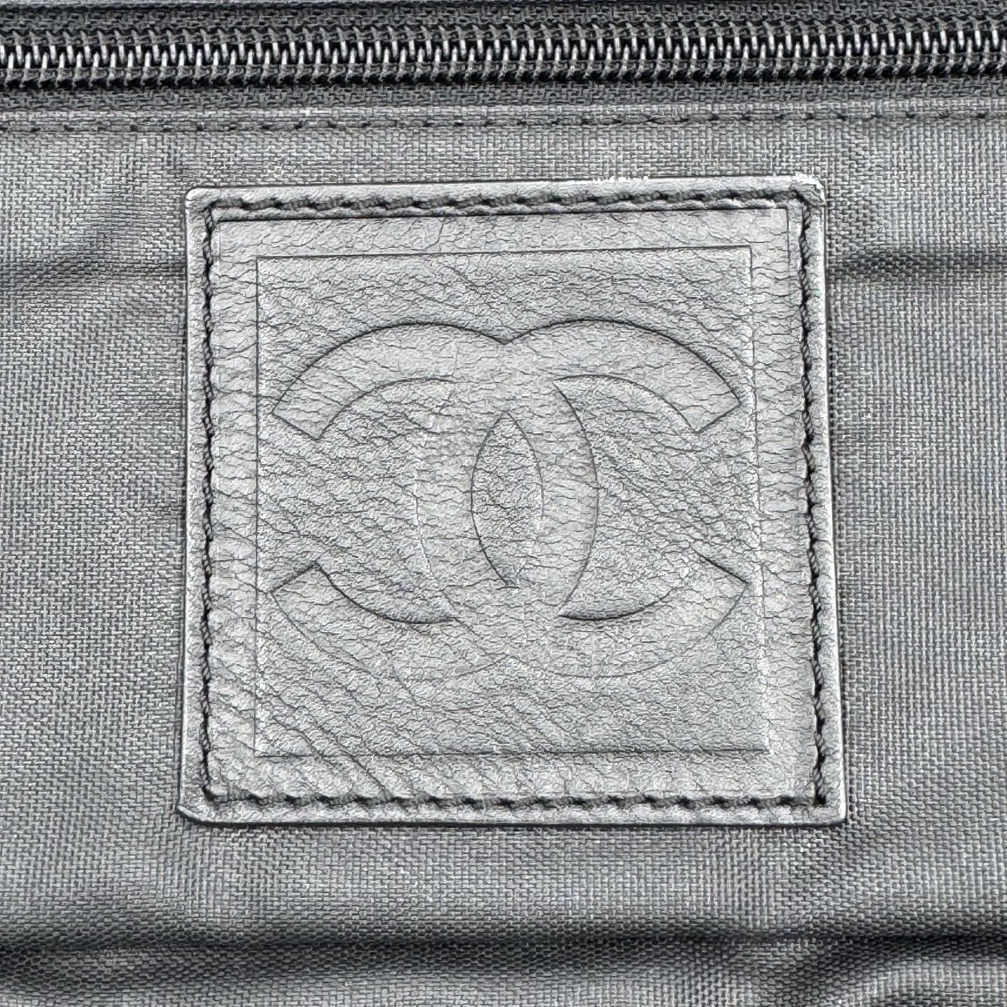 Chanel Nylon Sport Square Logo Crossbody Bag Black/Silver Hardware [Used]