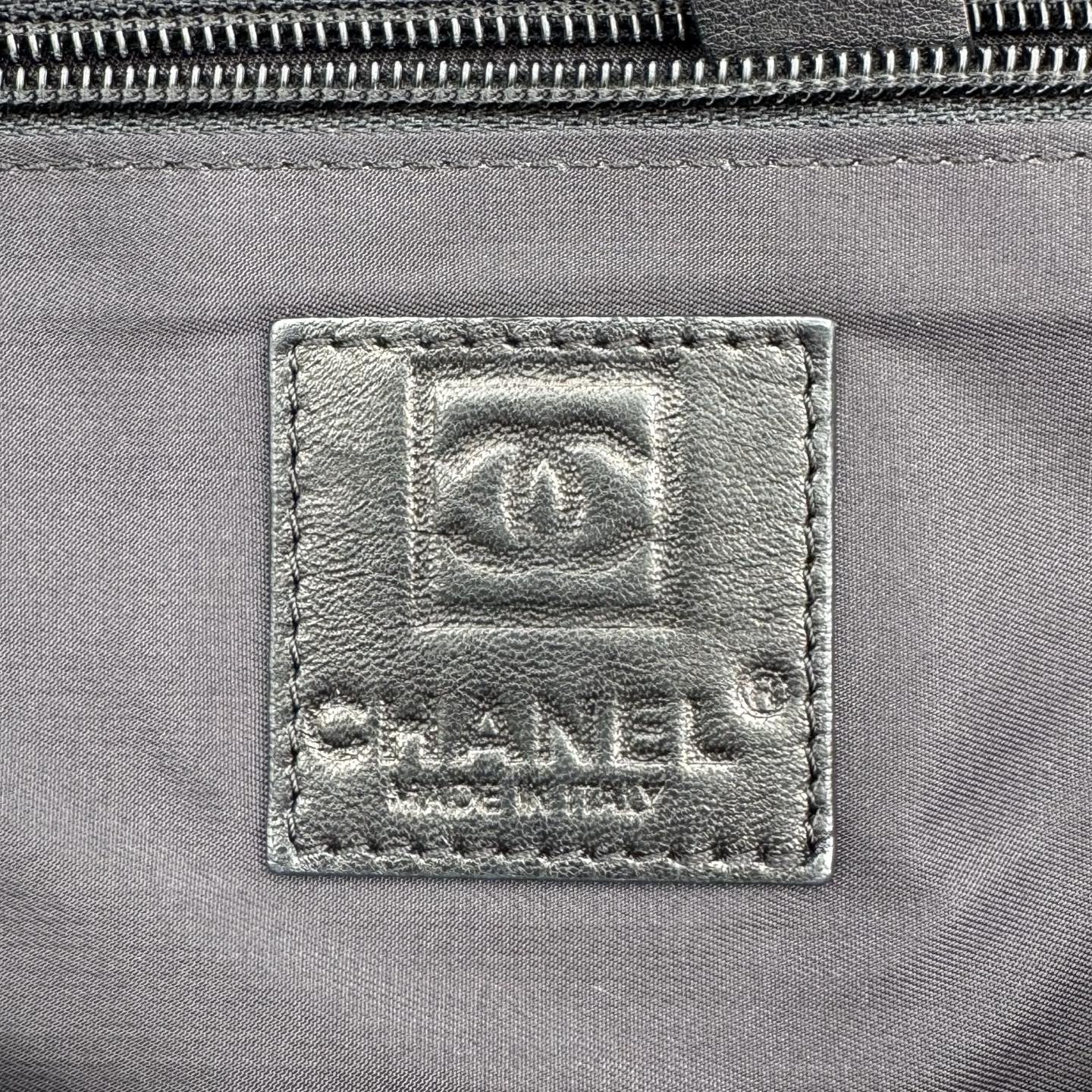 Chanel Nylon Sport Square Logo Crossbody Bag Black/Silver Hardware [Used]