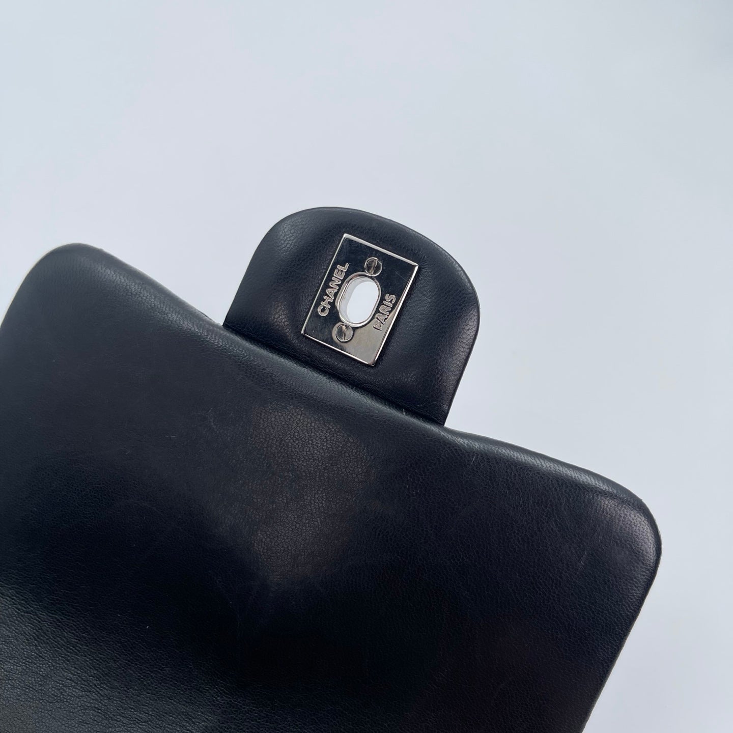 Chanel Lambskin Mini Classic Flap Bag Black / Silver Hardware [Used]