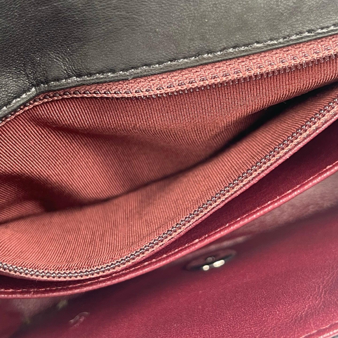 Chanel Lambskin Mini Classic Flap Bag Black / Silver Hardware [Used]