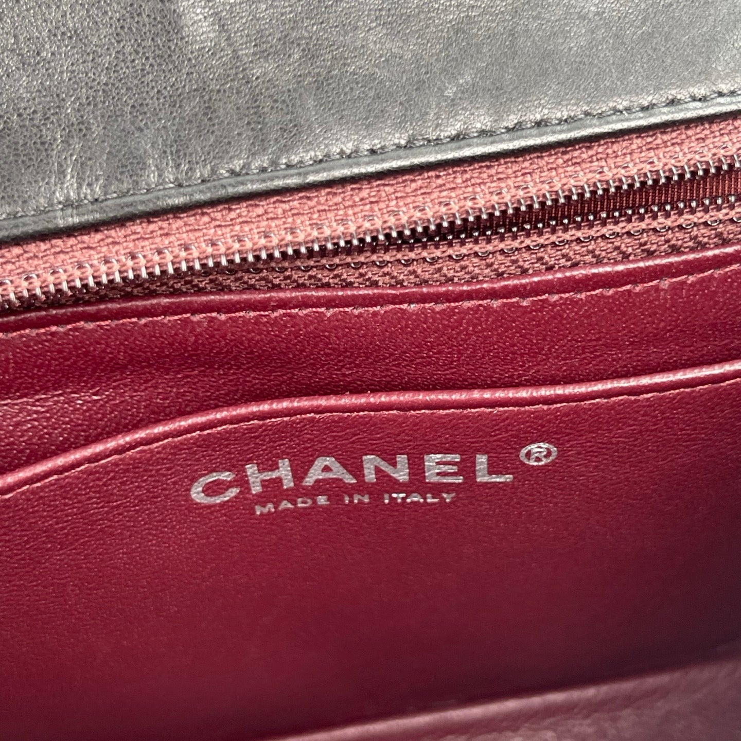 Chanel Lambskin Mini Classic Flap Bag Black / Silver Hardware [Used]