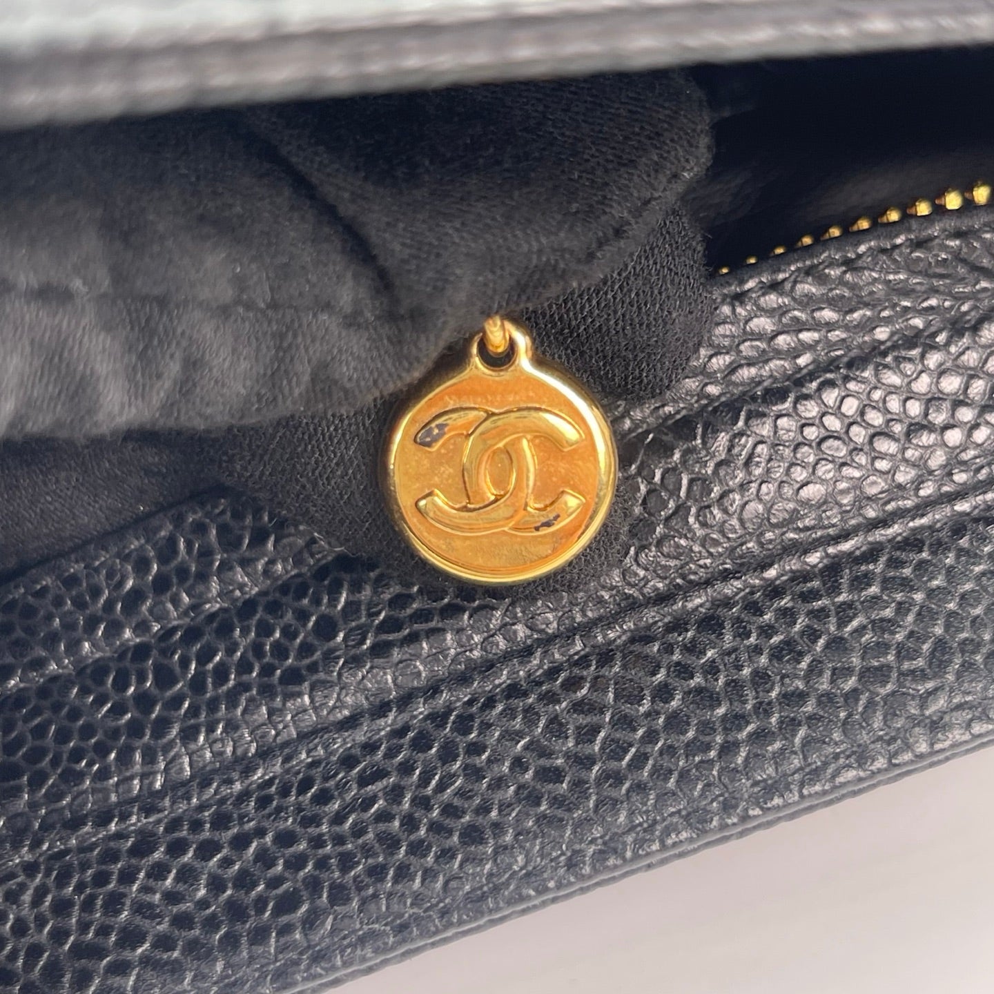 Chanel Black Caviar Leather Double-Sided Tripple CC Tote Bag  [Used]