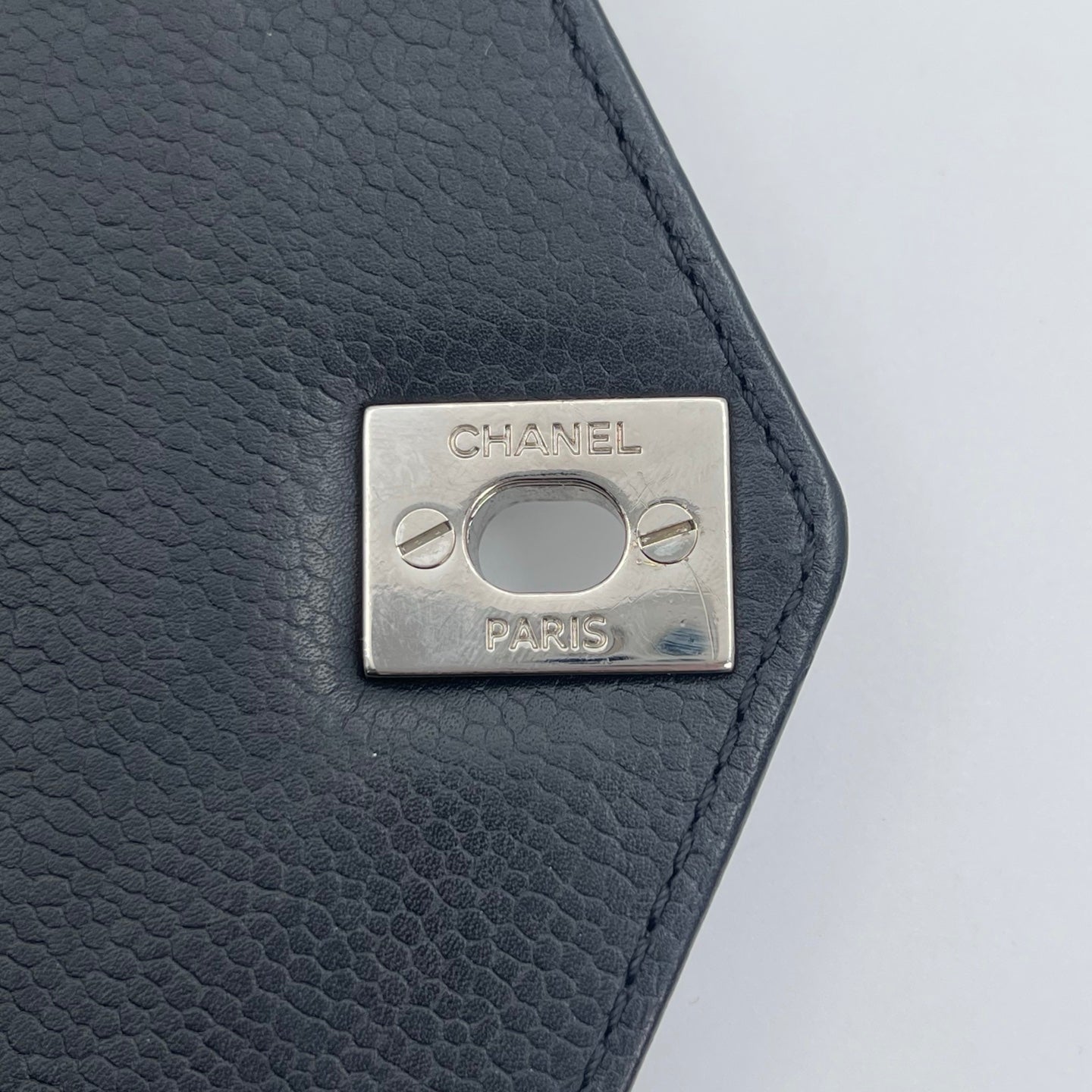 Chanel Caviar Leather Chevron Flap Chain Bag Black/Silver [Used]