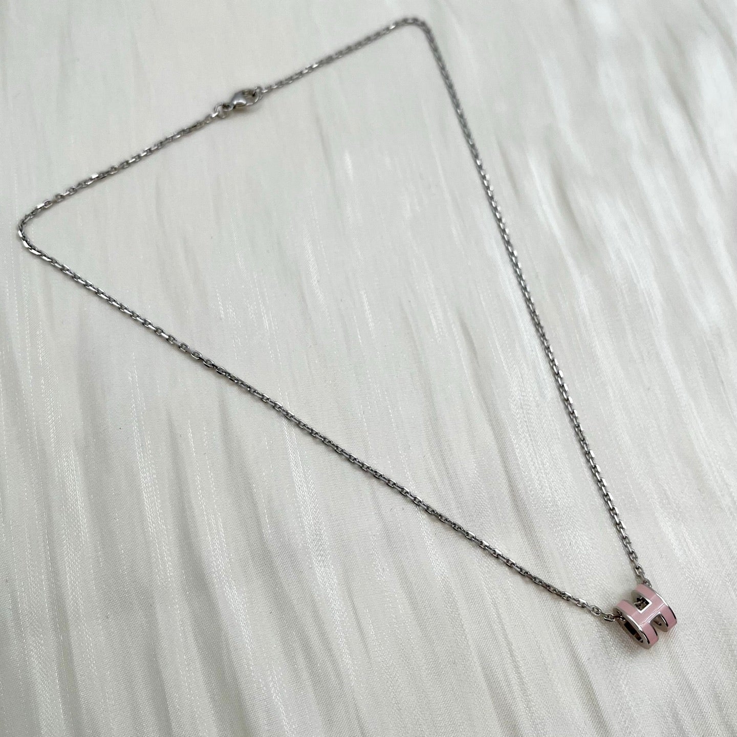 Hermès Pop H Pendant in Rose Sakura with Palladium Hardware [All New]