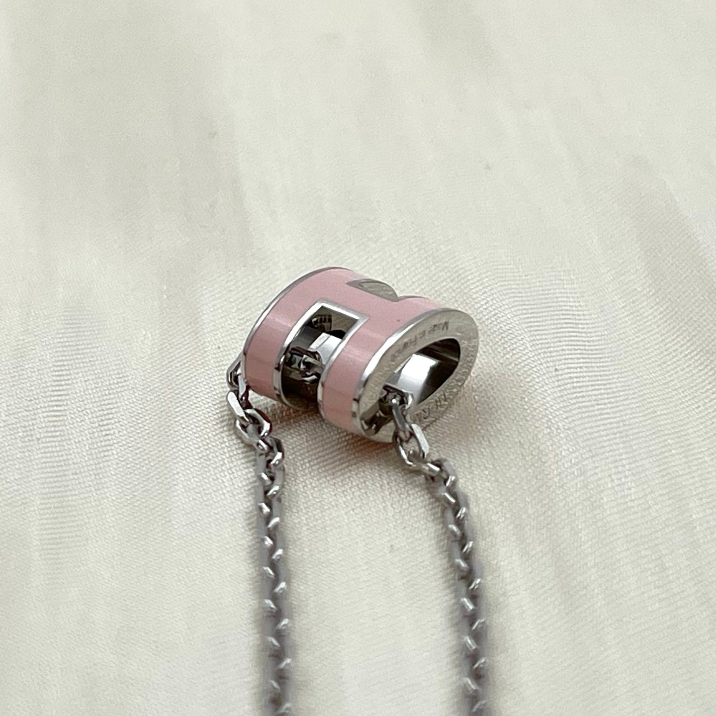 Hermès Pop H Pendant in Rose Sakura with Palladium Hardware [All New]
