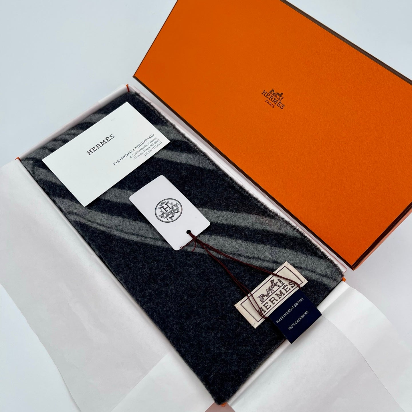 Hermès Sangles en Zig Zag muffler in 100% cashmere [All New]