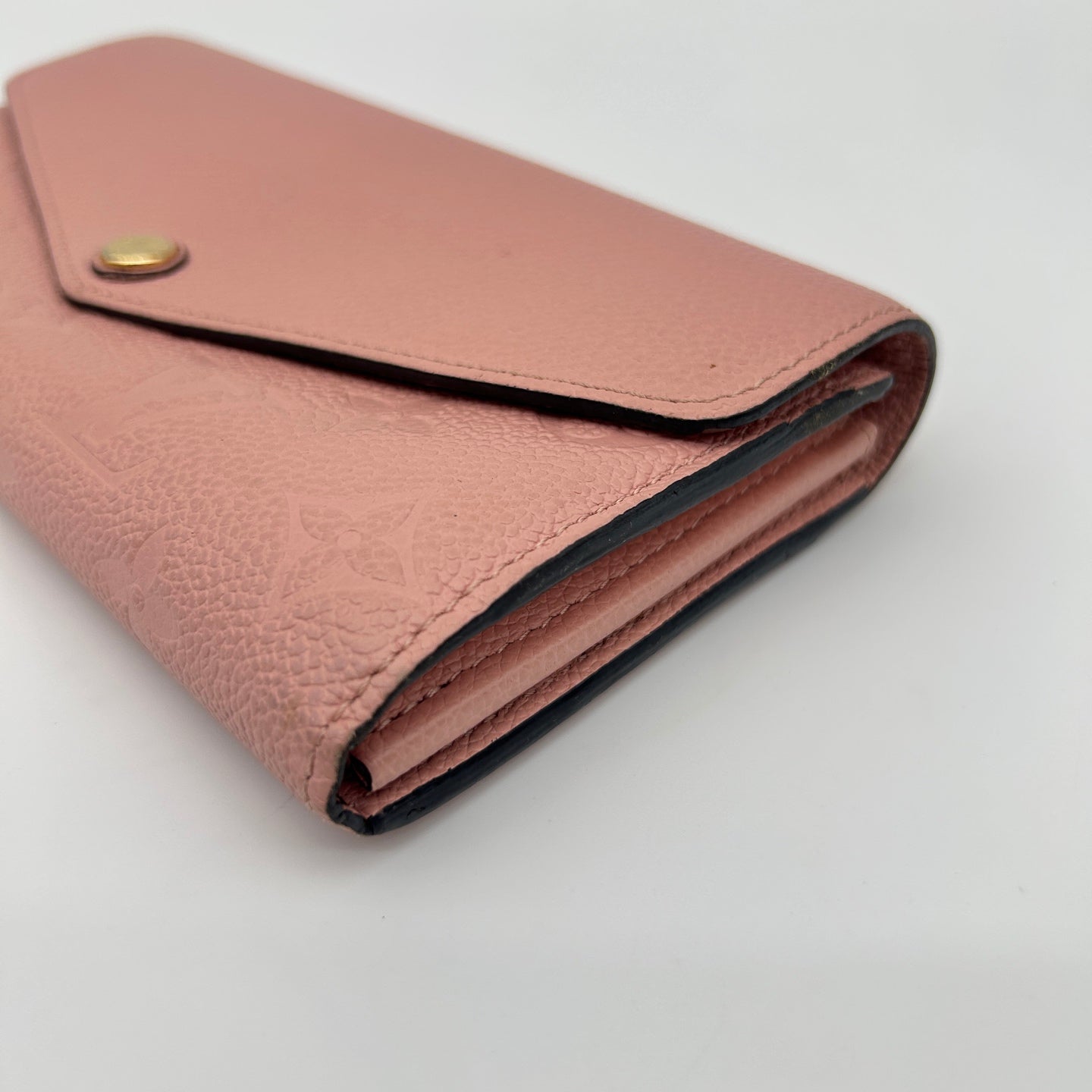 Louis Vuitton Monogram Empreinte Sarah Wallet in Rose [Used]