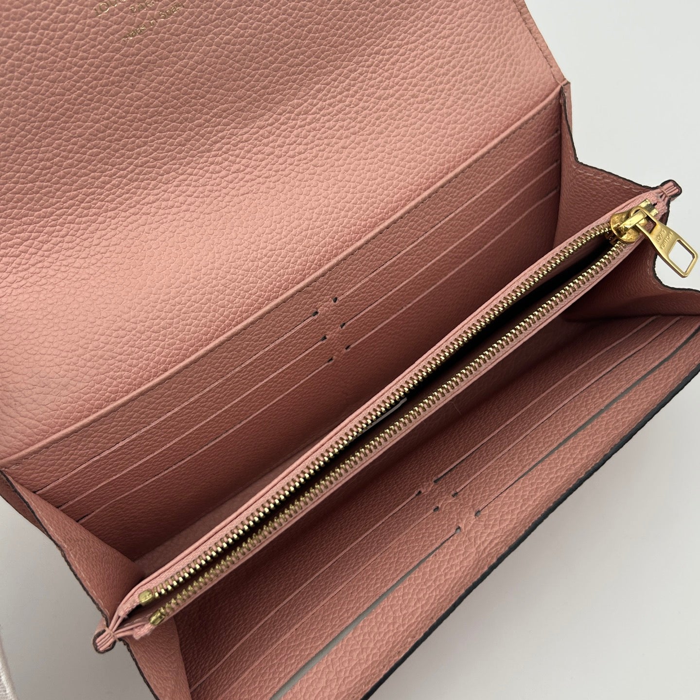 Louis Vuitton Monogram Empreinte Sarah Wallet in Rose [Used]