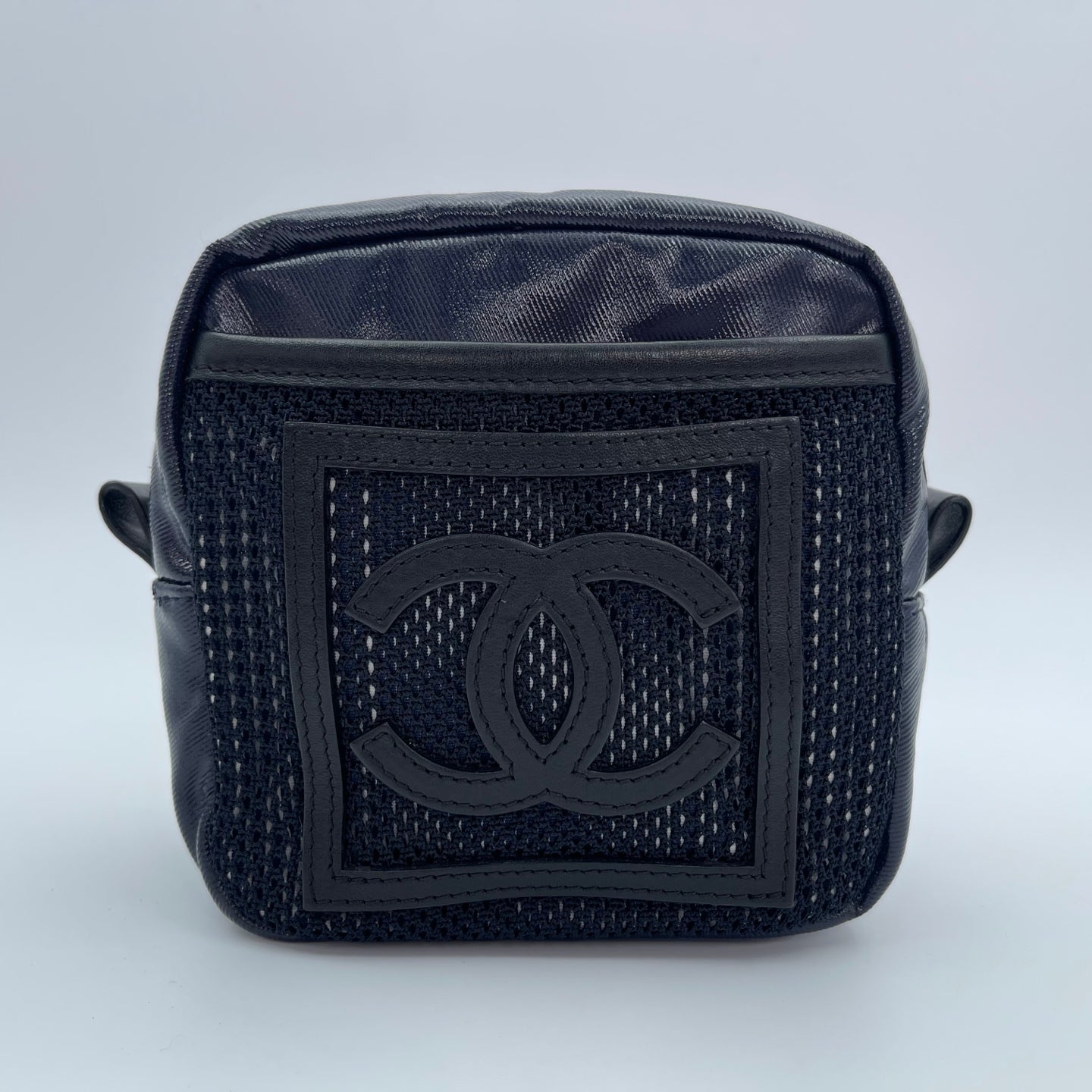 Chanel Sport Line Coco Mark Nylon Waist Bag in Dark Navy and Black [Used]