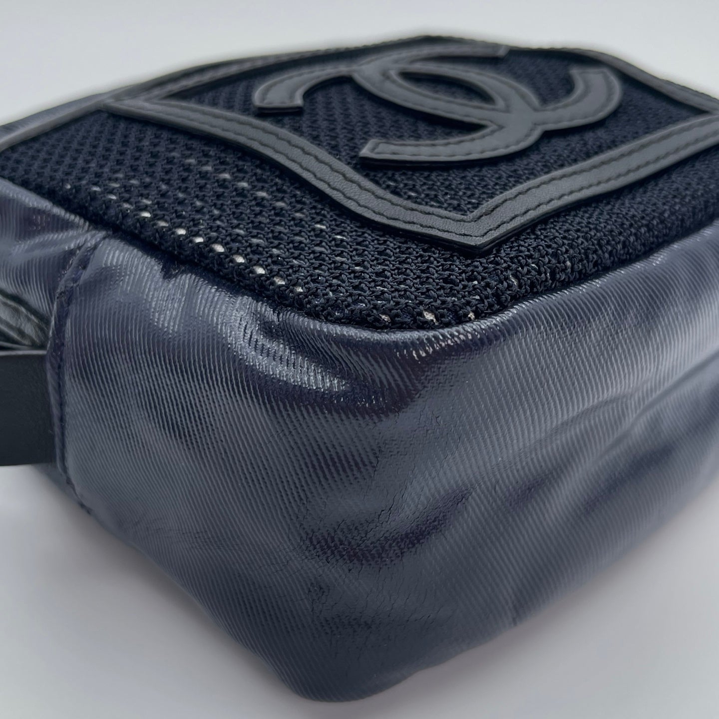 Chanel Sport Line Coco Mark Nylon Waist Bag in Dark Navy and Black [Used]