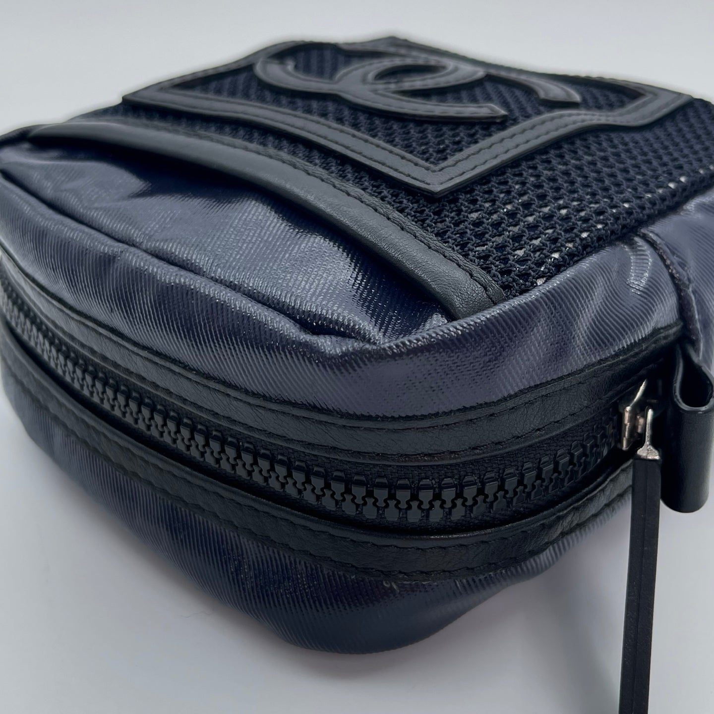 Chanel Sport Line Coco Mark Nylon Waist Bag in Dark Navy and Black [Used]