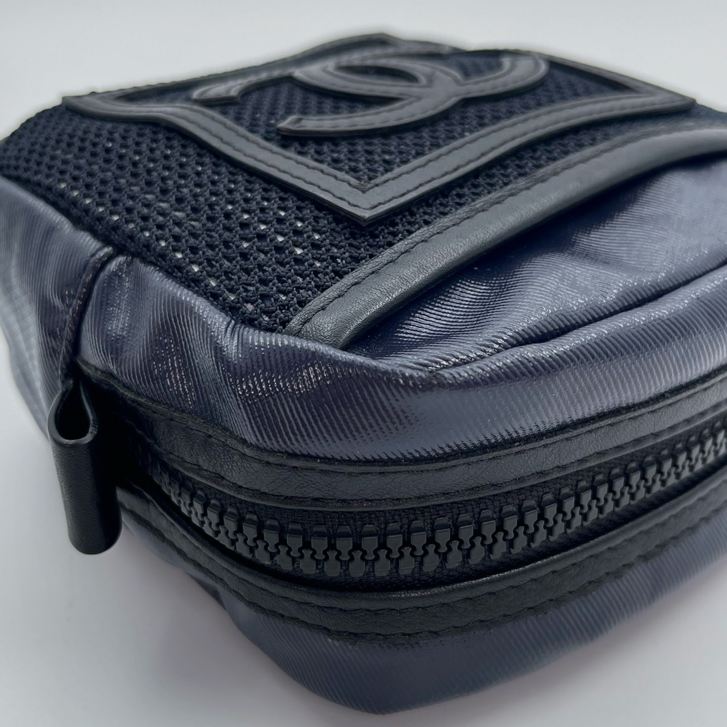 Chanel Sport Line Coco Mark Nylon Waist Bag in Dark Navy and Black [Used]