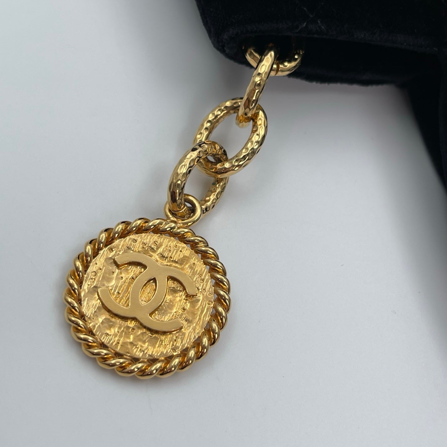 Chanel Velvet Hilton Tote Bag in Black with Gold Hardware [Used]