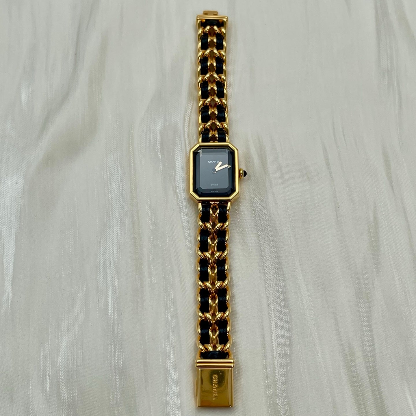Chanel Première Black and Gold M Size Watch [Used]