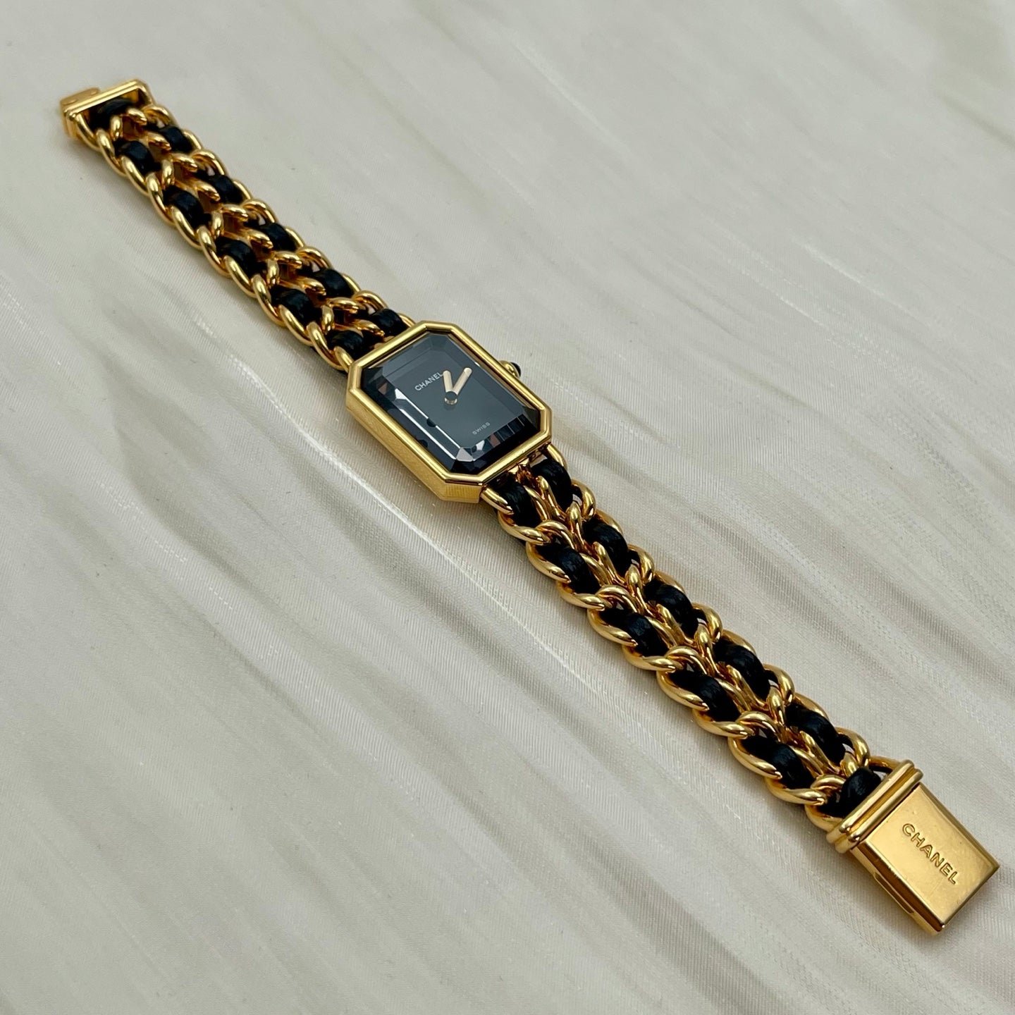 Chanel Première Black and Gold M Size Watch [Used]