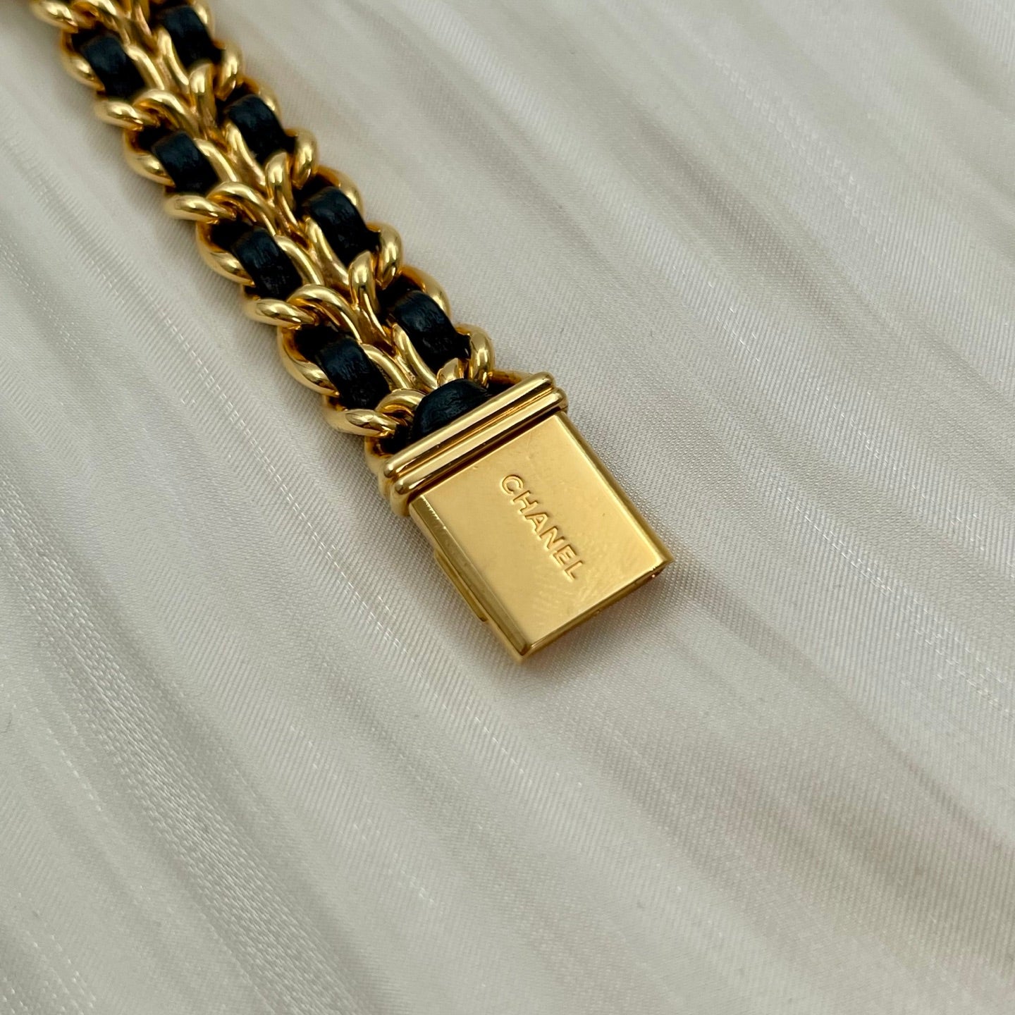 Chanel Première Black and Gold M Size Watch [Used]